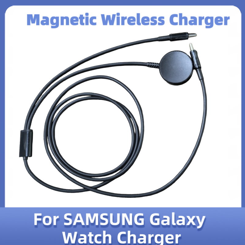 Wireless Charger Watch - Type-C 2-in-1 สายชาร์จฐานโลหะไร้สายแบบแม่เหล็กสำหรับซัมซุงกาแล็กซี่วอทช์ 8/7/6/5/5 โปรเครื่องชาร์จสมาร์ทวอทช์ทดแทน