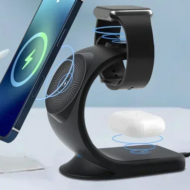 Wireless Charger Watch - แท่นชาร์จไร้สายแม่เหล็ก 3 in 1 ชาร์จเร็ว สำหรับ