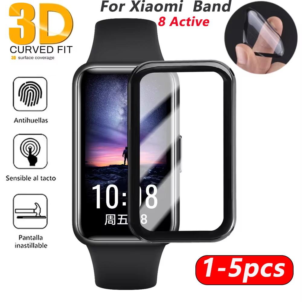 Watch Face Protector - 3D ครอบคลุมป้องกันฟิล์มสําหรับ Xiaomi Band 8 Active