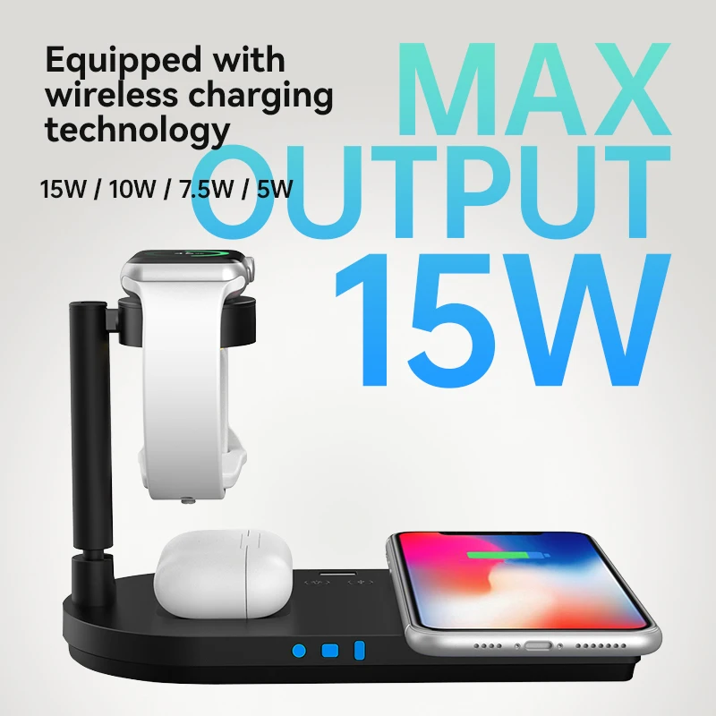 แท่นชาร์จไร้สายแบบพับได้ 3-in- - Wireless Charger Watch บทวิจารณ์และราคา