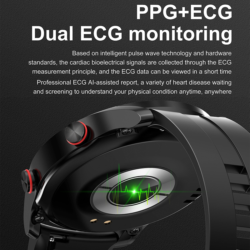 ECG + PPG บลูทูธสมาร์ทนาฬิกาผู - Smartwatch Store บทวิจารณ์และราคา