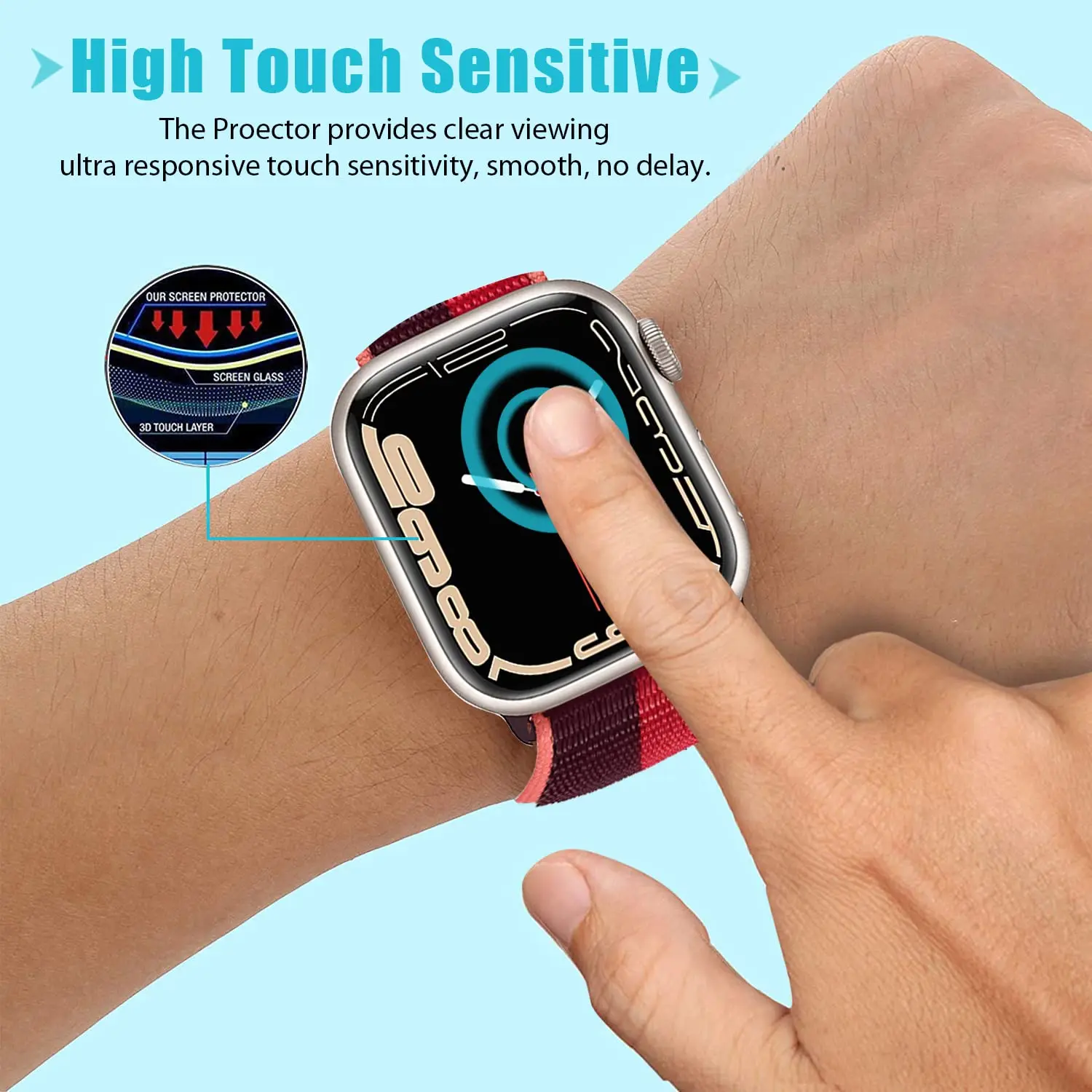 3D กระจกนิรภัยสําหรับ Apple Wa - Apple Smartwatch Accessories บทวิจารณ์และราคา