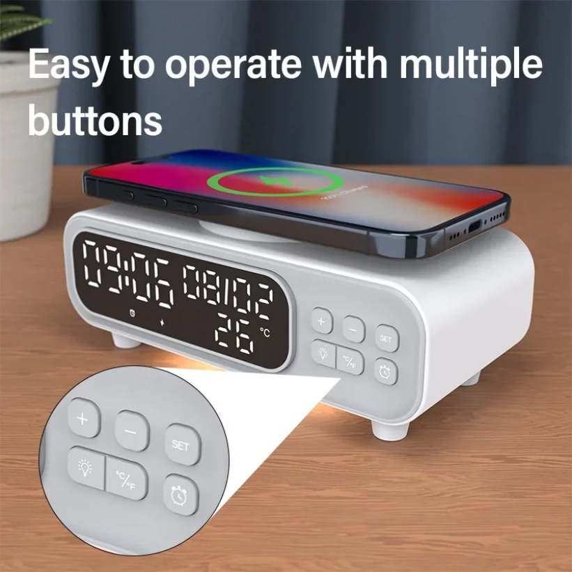 เครื่องชาร์จไร้สาย 15W นาฬิกาป - Wireless Charger Watch บทวิจารณ์และราคา