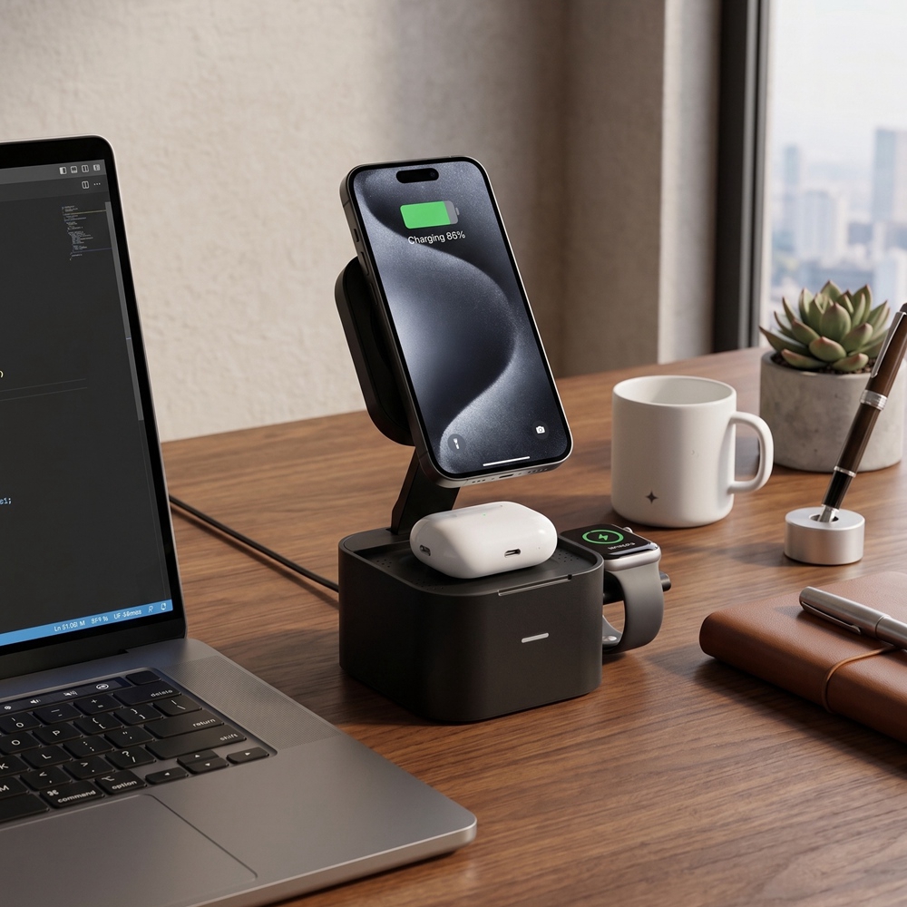 แท่นชาร์จไร้สายแบบแม่เหล็ก 3-i - Wireless Charger Watch บทวิจารณ์และราคา