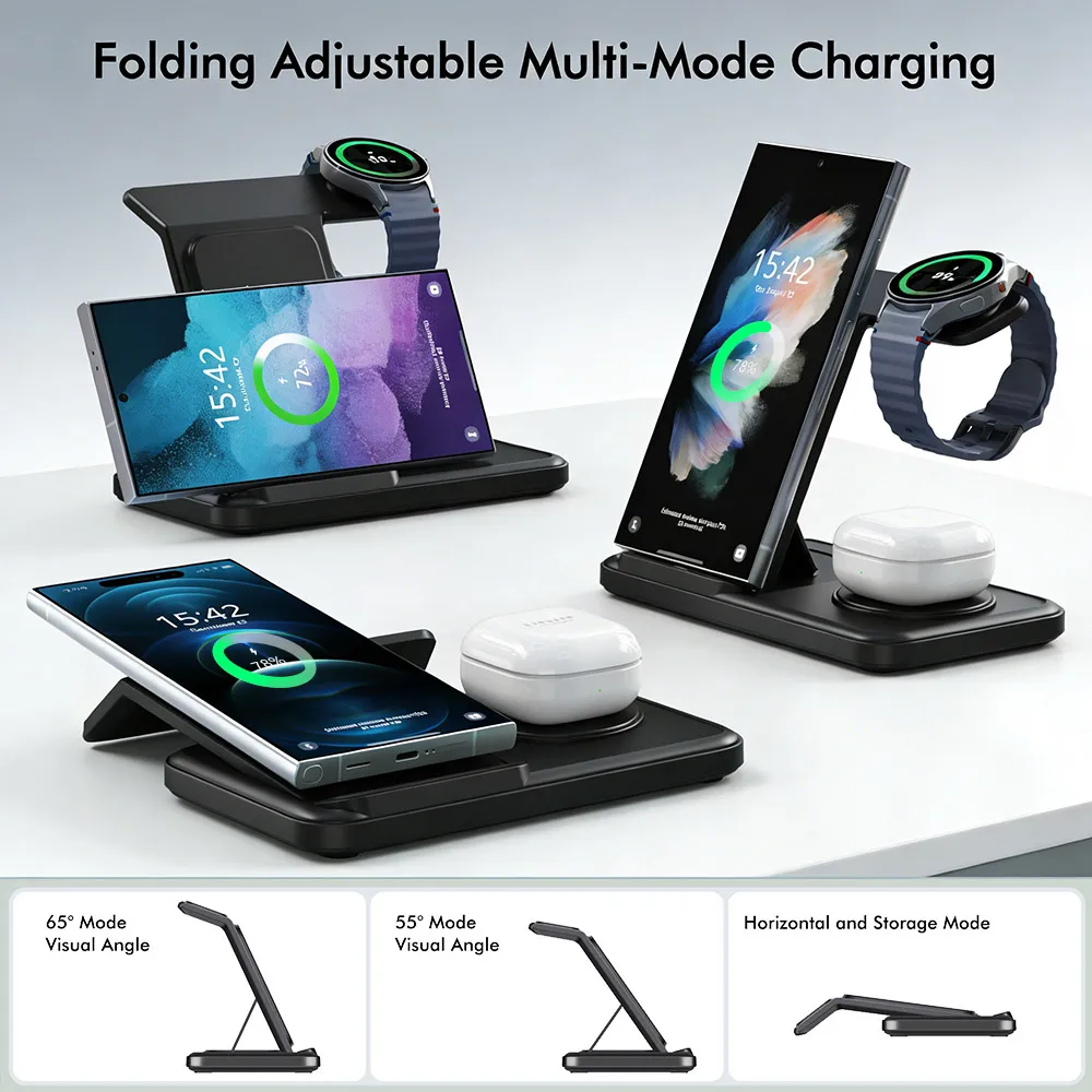 แท่นชาร์จไร้สาย 3 in 1 สำหรับ  - Watch Charger Cable บทวิจารณ์และราคา