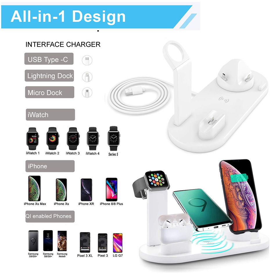 แท่นชาร์จไร้สาย 7 in 1 สำหรับ  - Wireless Charger Watch บทวิจารณ์และราคา
