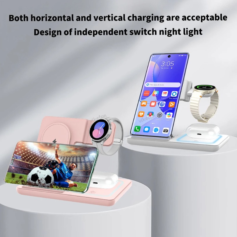 แท่นชาร์จไร้สายแบบพับได้ 3 in  - Wireless Charger Watch บทวิจารณ์และราคา