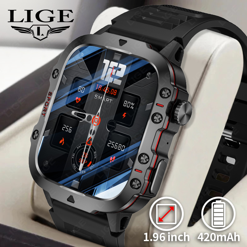 LIGE กลางแจ้งสมาร์ทนาฬิกาผู้ชา - Smartwatch Face บทวิจารณ์และราคา