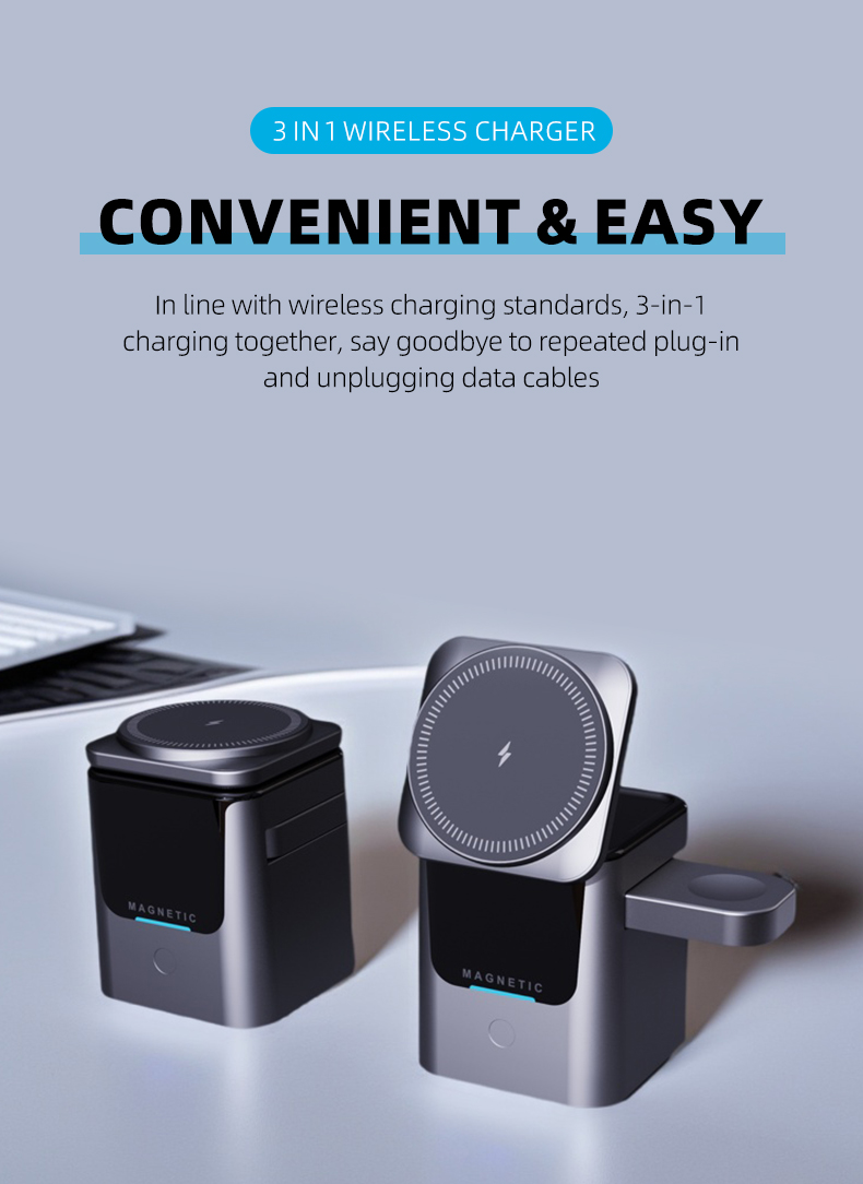 แท่นชาร์จไร้สายแม่เหล็ก 3 in 1 - Wireless Charger Watch บทวิจารณ์และราคา