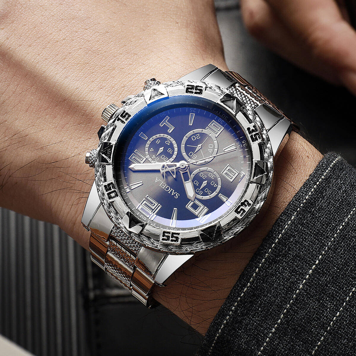 นาฬิกาข้อมือผู้ชายแบบกล่องสุ่ม - Accessories With Watch บทวิจารณ์และราคา