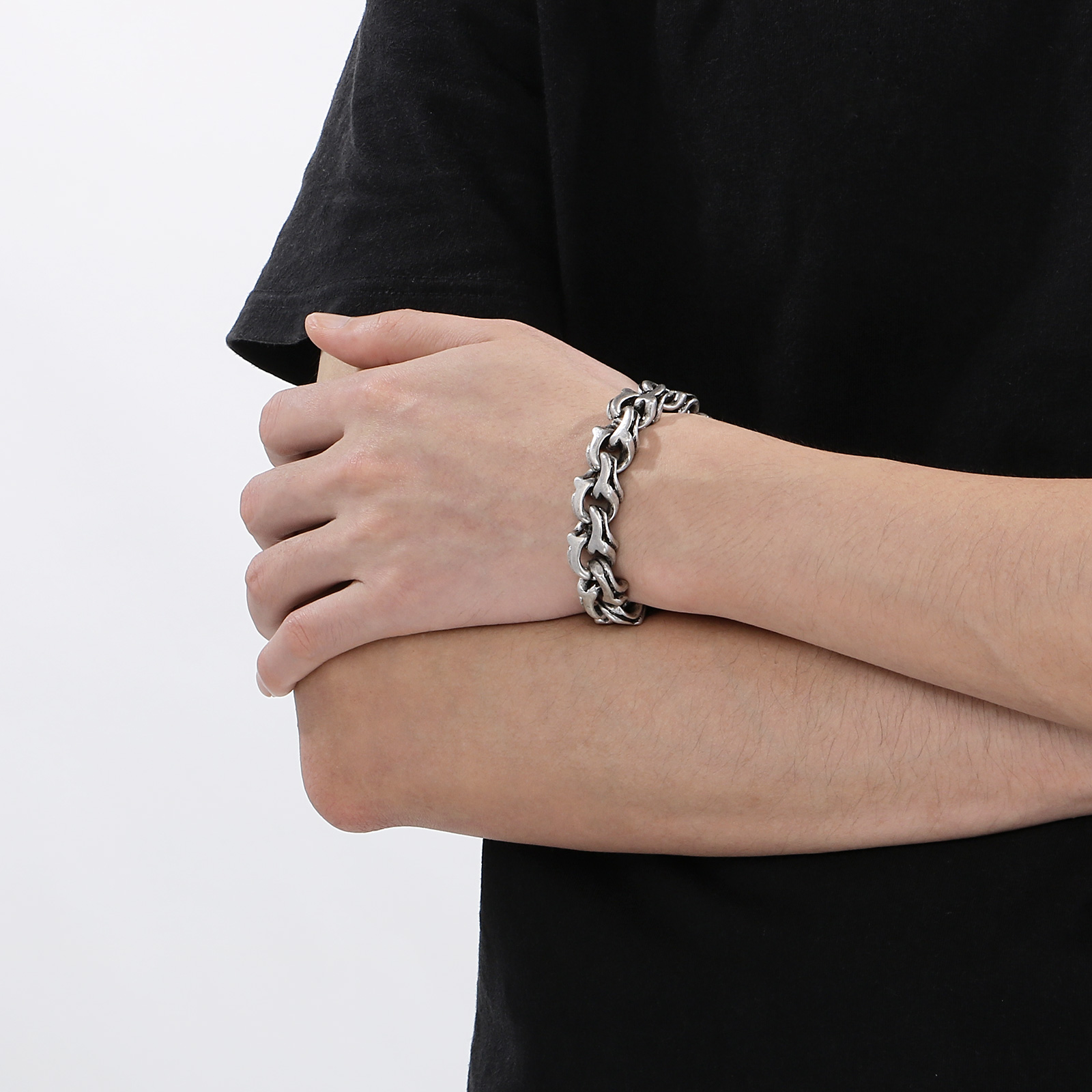 สร้อยข้อมือโซ่ก้อนสําหรับผู้ชา - Ceramic Link Bracelet บทวิจารณ์และราคา