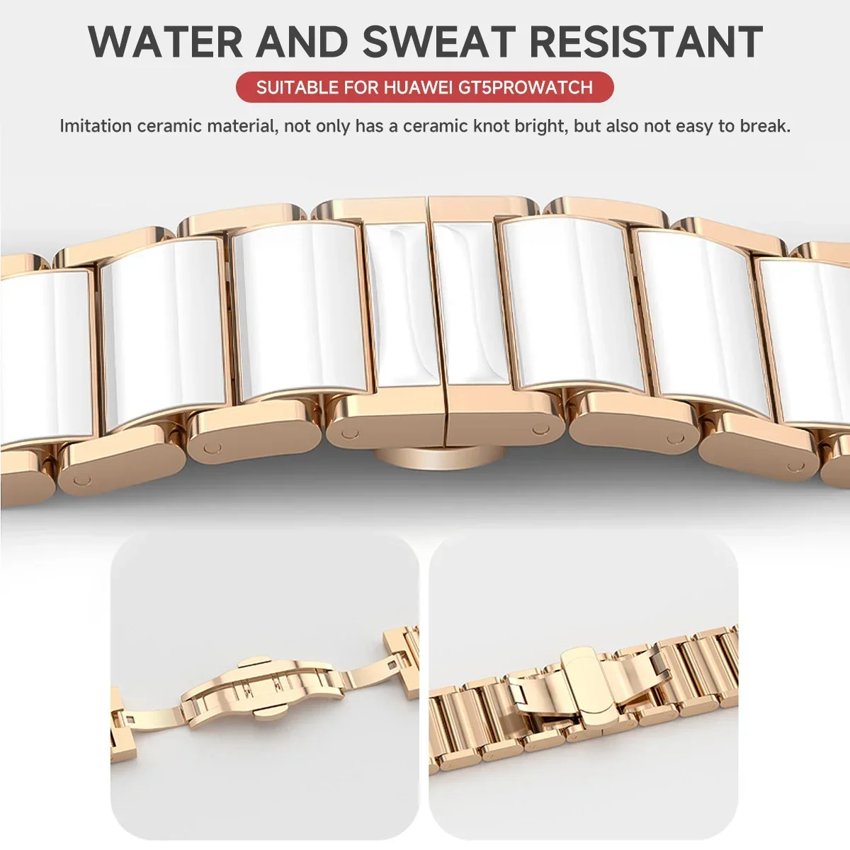 สายนาฬิกาเซรามิกสำหรับ Huawei  - Ceramic Link Bracelet บทวิจารณ์และราคา