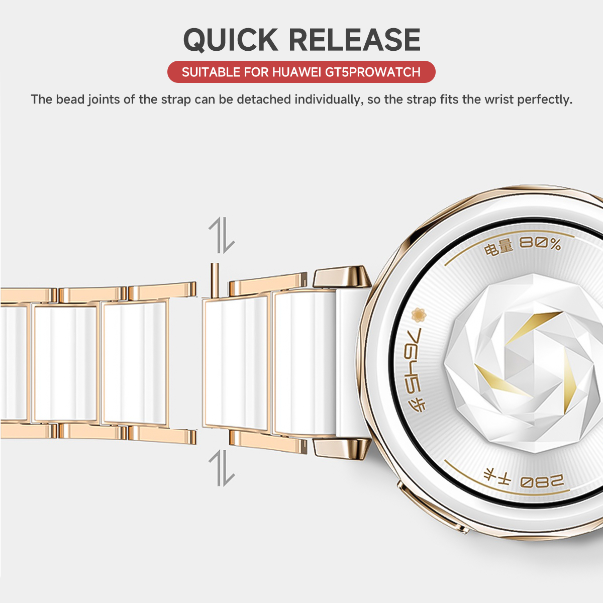 สายนาฬิกาเซรามิกสำหรับ Huawei  - Ceramic Link Bracelet บทวิจารณ์และราคา