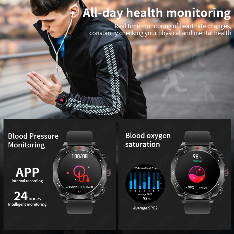Lige มาพร้อมกับหูฟังบลูทูธชุดห - Smartwatch Store บทวิจารณ์และราคา